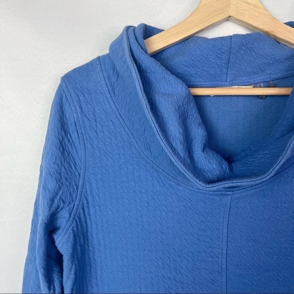 Soft Surroundings Blue Cowl Neck Long Sleeve Tunic S - Picture 3 of 4